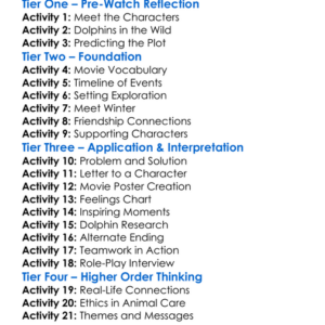 Dolphin Tale Worksheet Activity Booklet