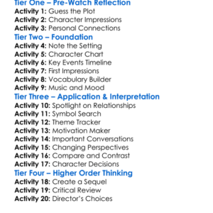 Don Jon 2013 Worksheet Activity Booklet