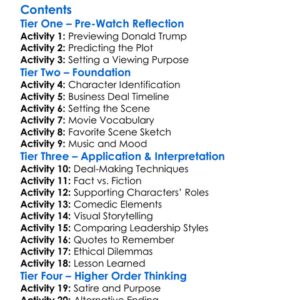 Donald Trumps The Art Of The Deal The Movie 2016 Worksheet Activity Booklet