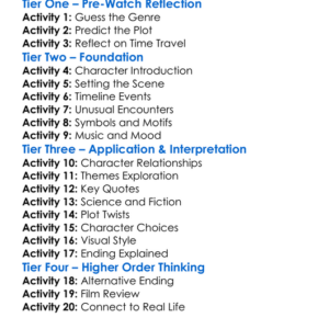 Donnie Darko 2001 Worksheet Activity Booklet