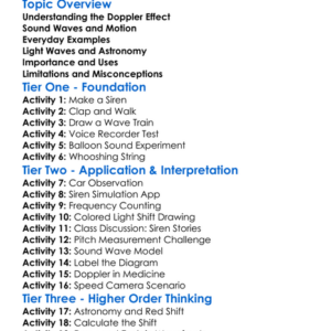 Doppler Effect Worksheet Activity Booklet