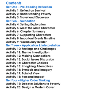 Down And Out In Paris And London George Orwell Worksheet Activity Booklet