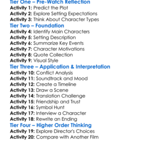 Down By Law 1986 Worksheet Activity Booklet