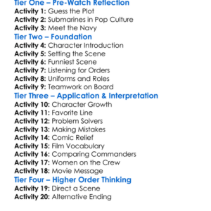 Down Periscope 1996 Worksheet Activity Booklet