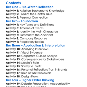 Downfall The Case Against Boeing 2022 Worksheet Activity Booklet