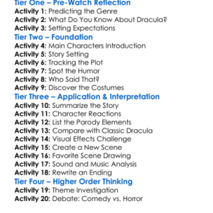 Dracula Dead And Loving It 1995 Worksheet Activity Booklet