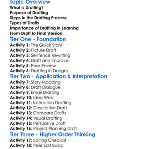Drafting Worksheet Activity Booklet
