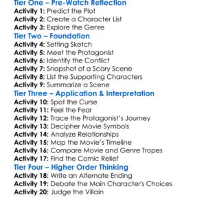 Drag Me To Hell 2009 Worksheet Activity Booklet