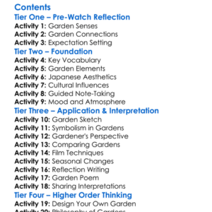 Dream Window Reflections On The Japanese Garden 1992 Worksheet Activity Booklet