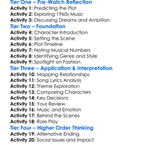 Dreamgirls 2006 Worksheet Activity Booklet