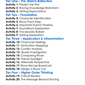Driven 2001 Worksheet Activity Booklet