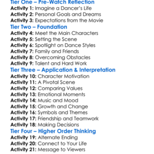 Driven To Dance 2018 Worksheet Activity Booklet