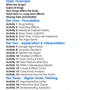 Drugs And Their Effects On The Body Worksheet Activity Booklet