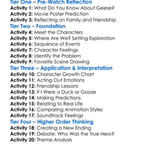 Duck Duck Goose 2018 Worksheet Activity Booklet