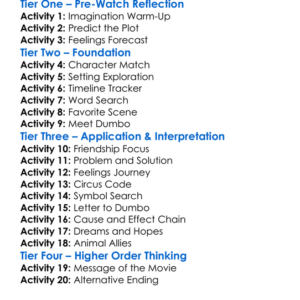 Dumbo Worksheet Activity Booklet