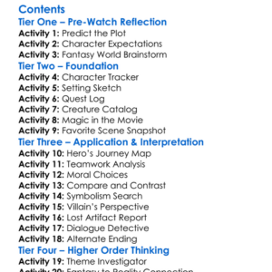 Dungeons  Dragons Honor Among Thieves 2023 Worksheet Activity Booklet