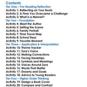 Dust Tracks On A Road Zora Neale Hurston Worksheet Activity Booklet