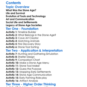 Early Human Societies And The Stone Age Worksheet Activity Booklet