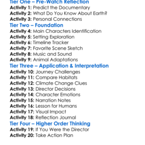 Earth 2007 Worksheet Activity Booklet