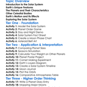 Earth And Solar System Worksheet Activity Booklet