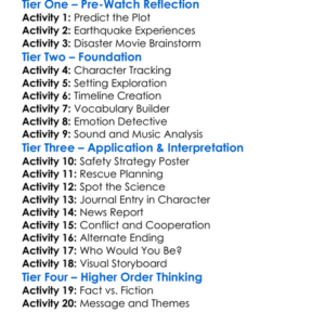 Earthquake Underground 2025 Worksheet Activity Booklet