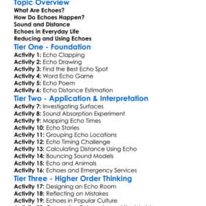 Echoes Worksheet Activity Booklet