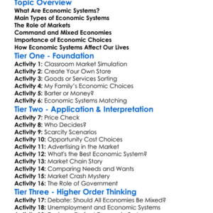 Economic Systems And Markets Worksheet Activity Booklet