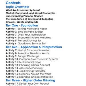 Economic Systems And Personal Finance Worksheet Activity Booklet
