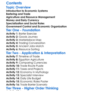 Economic Systems Of Ancient Civilizations Worksheet Activity Booklet