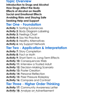 Effects Of Drugs And Alcohol Worksheet Activity Booklet