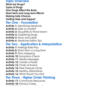 Effects Of Drugs Worksheet Activity Booklet