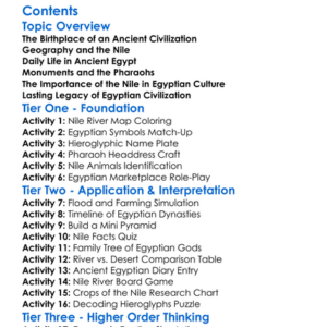 Egyptian Civilization And The Nile River Worksheet Activity Booklet