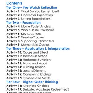 El Camino A Breaking Bad Movie 2019 Worksheet Activity Booklet