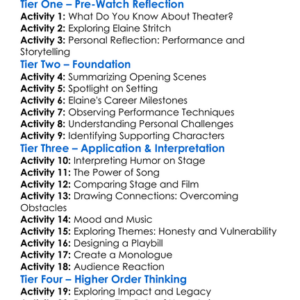 Elaine Stritch At Liberty 2004 Worksheet Activity Booklet