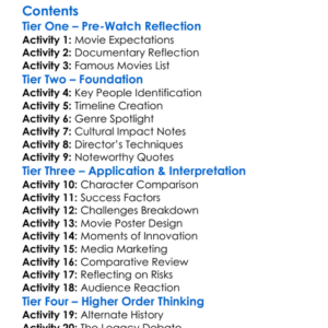 Electric Boogaloo The Wild Untold Story Of Cannon Films 2014 Worksheet Activity Booklet