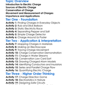 Electric Charge And Its Conservation Worksheet Activity Booklet