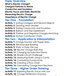 Electric Charge Worksheet Activity Booklet