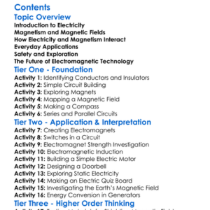 Electricity And Magnetism Interactions Worksheet Activity Booklet