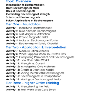 Electromagnets And Their Uses Worksheet Activity Booklet