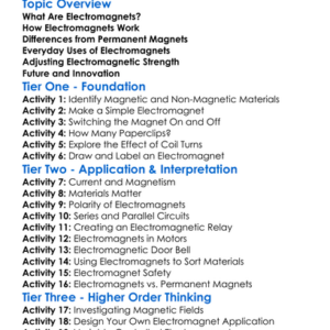 Electromagnets Worksheet Activity Booklet