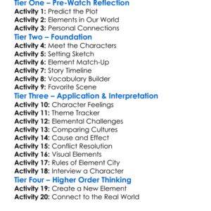 Elemental Worksheet Activity Booklet