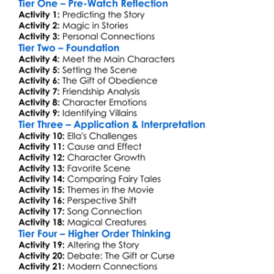 Ella Enchanted 2004 Worksheet Activity Booklet