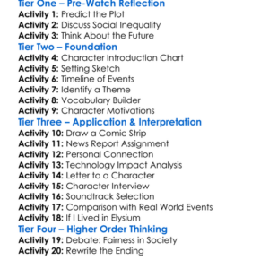 Elysium 2013 Worksheet Activity Booklet