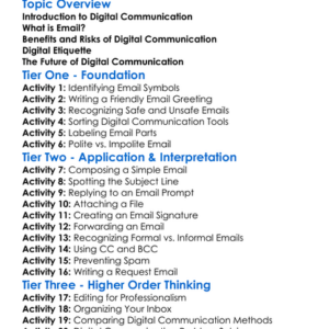 Email And Digital Communication Worksheet Activity Booklet