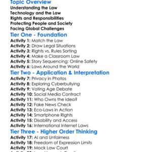Emerging Legal Issues Worksheet Activity Booklet