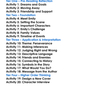 Emily Climbs Lm Montgomery Worksheet Activity Booklet