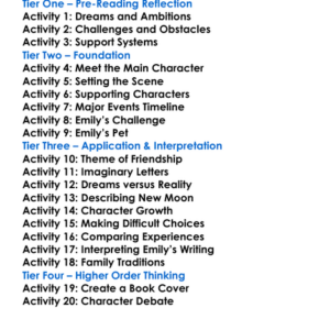 Emilys Quest Lm Montgomery Worksheet Activity Booklet