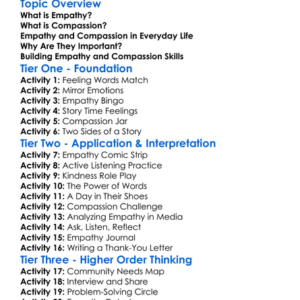 Empathy And Compassion Worksheet Activity Booklet