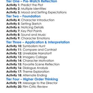 Enemy 2014 Worksheet Activity Booklet