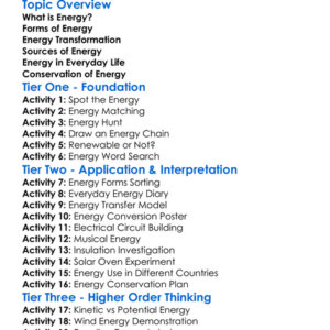 Energy And Its Forms Worksheet Activity Booklet